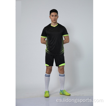 Venta al por mayor Jersey de fútbol económico conjunto uniforme de fútbol completo